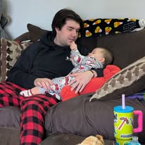 Jude with baby August